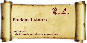 Markon Laborc névjegykártya